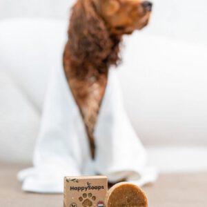 Happysoaps honden shampoo bar lange vacht